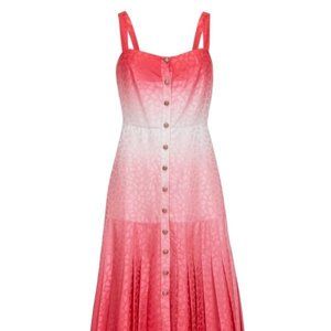 SALONI Karen Pink Ombre Midi Dress Size 0 (UK 4)